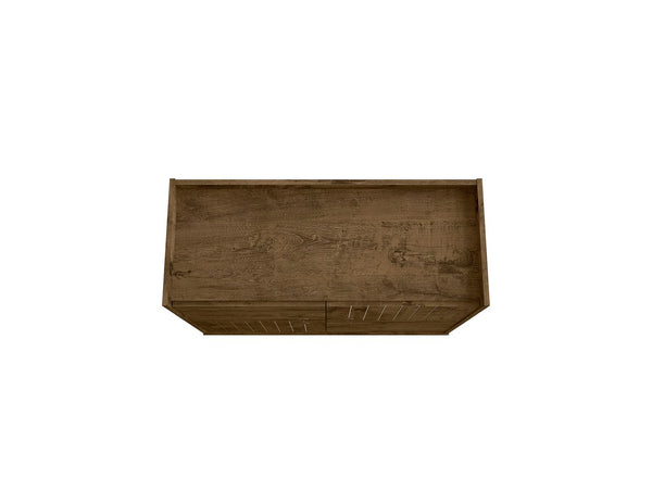 Manhattan Comfort Bogart Mid-Century Modern Accent Cabinet Rustic Brown 255BMC9