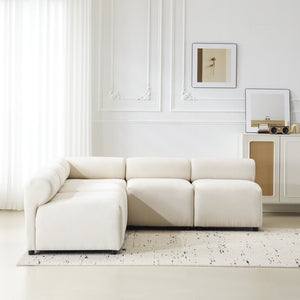English Elm Christopher Knight Home® - Evelyn 5-Piece V-Shaped Modular Sectional Sofa In Soft Beige Chenille - Modern Comfort & Flexibility! N773IS00024B