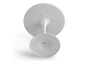 English Elm Round White Pedestal Dining Table 31.5" Tulip Mid-Century Fiberboard Modern Compact Seats 2-4 W2720P204019