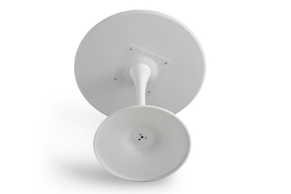 English Elm Round White Pedestal Dining Table 31.5" Tulip Mid-Century Fiberboard Modern Compact Seats 2-4 W2720P204019