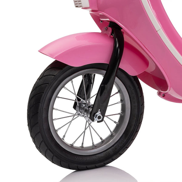 English Elm 24v Kids Electric Dirt Bike with Pneumatic Tires Suspension and Bluetooth for Ages 8-14 W1578P297858