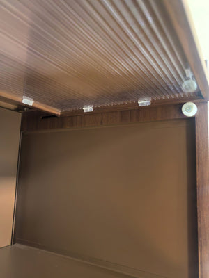 English Elm 57'' Tall Metal 4 Flip Doors Cabinet Walnut - Durable Steel, Space-Saving 4-Tier Storage for Home & Office W3387P363520