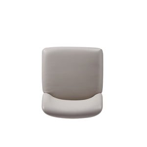 English Elm Serena Metal Vegan Leather Dining Chair with Geometric Black Metal Base, Plush Foam Comfort LIGHT GREY B365P397738