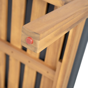 English Elm Christopher Knight Home® - Outdoor acacia chaise lounge with adjustable recline, durable hardwood frame and water‑resistant cushion comfort Dark Gray,Light Teak 52.25 L x 28.5 W x 8.75 H N776P266158D