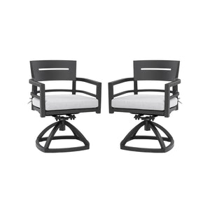 English Elm Outdoor Patio Aluminum Swivel Rocker Set – Stylish 360° Motion Chairs With Sunbrella Cushions! W1886P163383