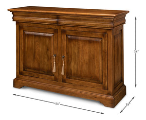 Sarreid Charterhouse Cabinet - Elegant Fruitwood Finish With 2 Adjustable Shelves For Stylish Storage Solutions Brown  25611-5