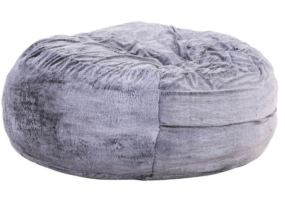 English Elm Classic 5ft Faux Fur Memory Foam Bean Bag Lounger – Plush Kids & Living Room Chair, Cozy Purple Comfort B011P204082