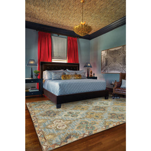 Capel Rugs Avanti-django Vibrant Wool Area Rug With Eclectic Mosaic Design And Hand-worked Accents Multi, Green 100% Wool 2566ns02060800900