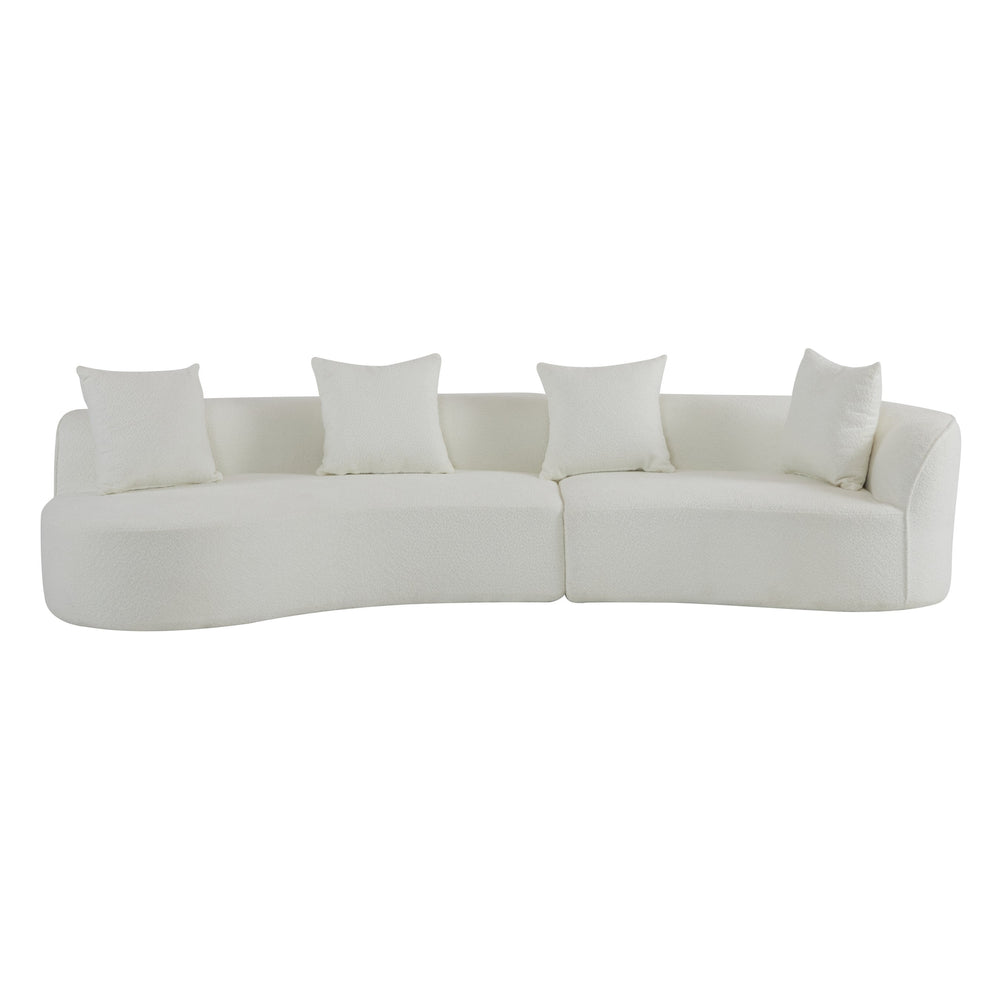 English Elm Christopher Knight Home® - 126"Curved 126" Curved Sectional Sofa - Oversized Beige Comfort With Modular Flexibility & Chic Style For Families N771P247830M_N771P247831M