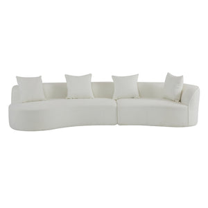 English Elm Christopher Knight Home® - 126"Curved 126" Curved Sectional Sofa - Oversized Beige Comfort With Modular Flexibility & Chic Style For Families N771P247830M_N771P247831M