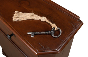 Sarreid Dante Hall Cabinet Walnut - Stylish Storage Solution With 2 Adjustable Shelves In Rich Walnut Finish Brown  25678-3