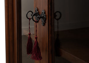 Sarreid Dante Hall Cabinet Walnut - Stylish Storage Solution With 2 Adjustable Shelves In Rich Walnut Finish Brown  25678-3