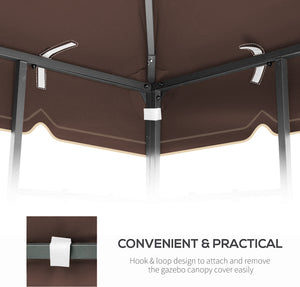 English Elm 10X10 Ft Outdoor Patio Gazebo Replacement Canopy - Durable Double-Tiered Cover For Uv & Rain Protection W419P198362