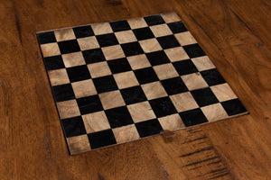 Sarreid Low Game Table With Four Stools - Stylish Fruitwood & Pewter Design, Perfect For Family Game Night! Brown  25693