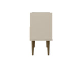 Manhattan Comfort Bogart Mid-Century Modern Nightstand Off-White 256BMC10