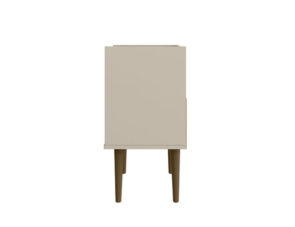 Manhattan Comfort Bogart Mid-Century Modern Nightstand Off-White 256BMC10