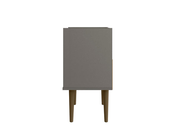 Manhattan Comfort Bogart Mid-Century Modern Nightstand Grey 256BMC50