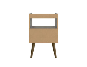 Manhattan Comfort Bogart Mid-Century Modern Nightstand Grey 256BMC50