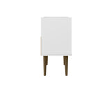 Manhattan Comfort Bogart Mid-Century Modern Nightstand White 256BMC6