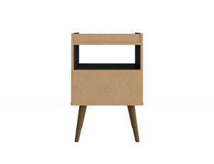 Manhattan Comfort Bogart Mid-Century Modern Nightstand Black 256BMC8