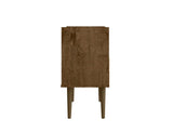 Manhattan Comfort Bogart Mid-Century Modern Nightstand Rustic Brown 256BMC9