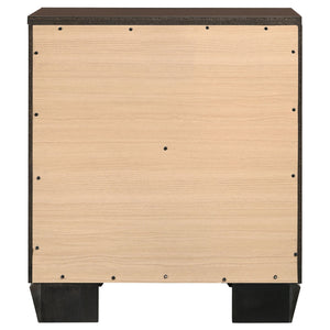 English Elm Copper Dark Cocoa Nightstand with 2 Drawers, Rich Wood Grain Finish, Sturdy Frame, Modern Storage Appeal B062P331054