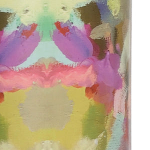 Wildwood Indigo Gallery-Style Ceramic Lamp With Crystal Base And White Drum Shade — Modern Art Accent Light, 34.5" 25701