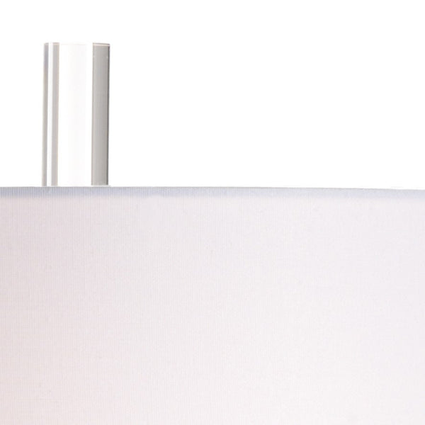 Wildwood Coral Ceramic Lamp With Laura Park Art Decal, Pale Blue Finish, Crystal Mounting & Linen Shade 25702