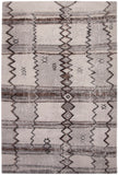 Sams International Abacasa Granada Lorenzo Machine Made Polypropylene Geometric, Stripe Shag Rug Grey 7' 10" x 10' 10"