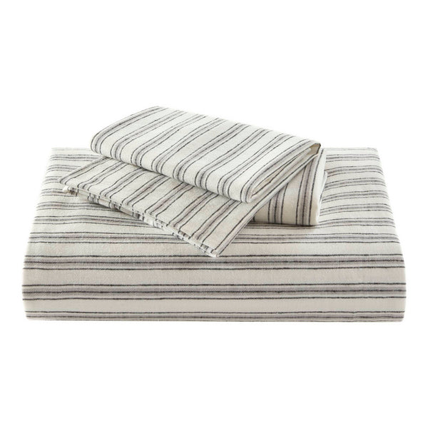 English Elm 3 Premium Queen Duvet Set with Breathable Rayon-Linen-Cotton Yarn Dye Face and Cotton Back, Soft Grey 12.01 L x 10.24 W x 5.71 H B035P319219