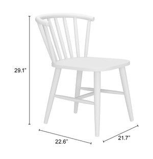 Zuo Modern Shio Dining Chair - Modern Powder Coated Aluminum Frame For Stylish Indoor & Outdoor Dining Spaces White Aluminum 704082-zuo-modern