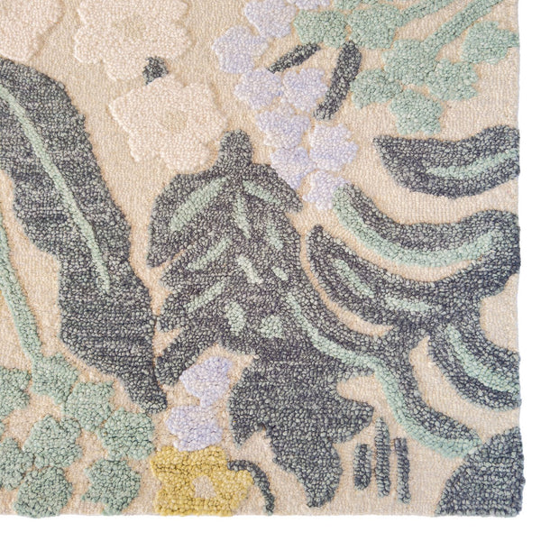 Capel Rugs Avanti-fiori Exquisite Handcrafted Wool Rug With Vibrant Mosaic Patterns For Eclectic Spaces Verde, Green 100% Wool 2574rs03060506220