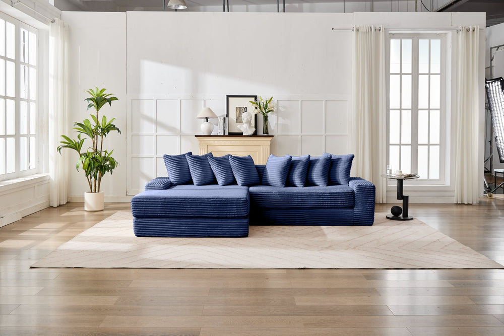 English Elm Convertible Floor Sofa Bed - Ultra-Soft Corduroy, Space-Saving Design For Small Spaces & Guests W2915S00073