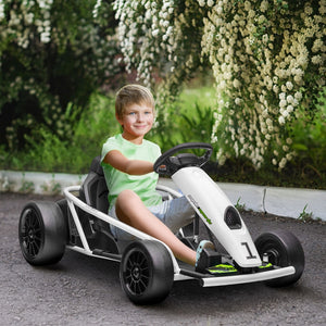 English Elm Aosom Licensed Bmw I4 12v Kids Ride on Car with Remote Suspension and Soft Start White W2225P217189
