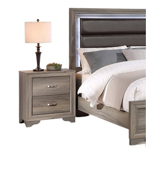 English Elm Modern 1pc Nightstand Compact Wooden Bedside Table with 2 Drawers — Space-Saving Stylish Storage B011P197293