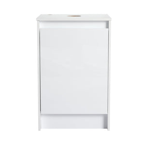 English Elm 20" Freestanding Vanity with Ceramic Sink Soft Close Storage Glossy White Bath W999S00386