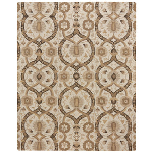 Capel Rugs Avanti-bartlett Eclectic Mosaic Area Rug In Vibrant Colors – 100% Wool With Hand-worked Accents Biscotti, Tan 100% Wool 2576rs03060506740