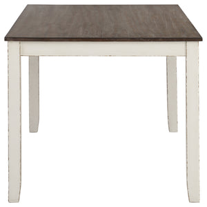 English Elm Ebers 7-Piece Chestnut & Vintage Vanilla Dining Set with Upholstered Chairs, Rustic Two-Tone Charm B062P345389