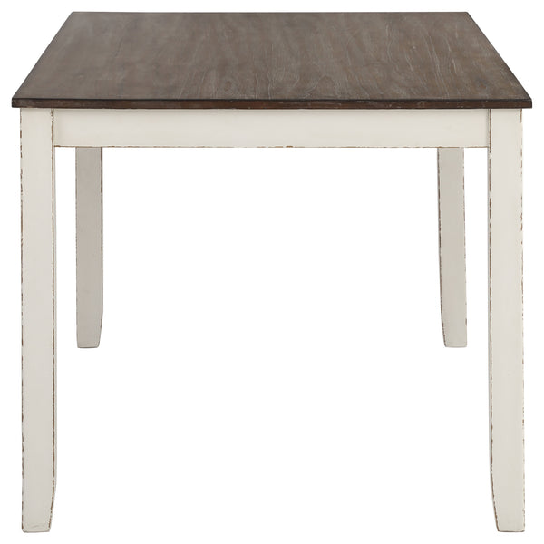 English Elm Ebers 7-Piece Chestnut & Vintage Vanilla Dining Set with Upholstered Chairs, Rustic Two-Tone Charm B062P345389