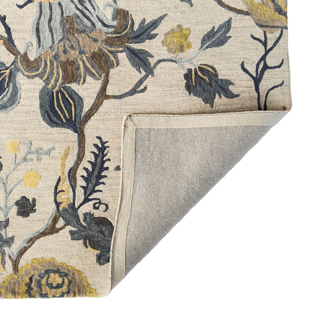 Capel Rugs Avanti-jacobean Vibrant Mosaic Area Rug – Handcrafted 100% Wool With Eclectic Traditional Motifs Gold Multi, Ivory 100% Wool 2577rs03060506145