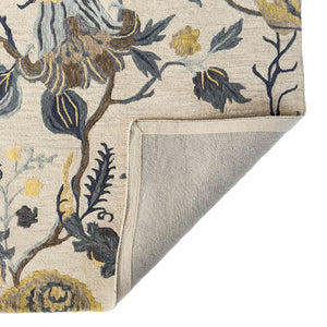 Capel Rugs Avanti-jacobean Vibrant Mosaic Area Rug – Handcrafted 100% Wool With Eclectic Traditional Motifs Gold Multi, Ivory 100% Wool 2577rs03060506145