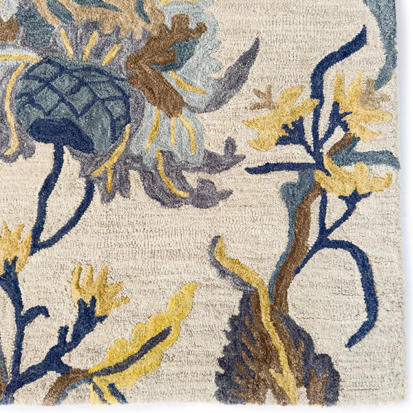 Capel Rugs Avanti-jacobean Vibrant Mosaic Area Rug – Handcrafted 100% Wool With Eclectic Traditional Motifs Gold Multi, Ivory 100% Wool 2577rs03060506145