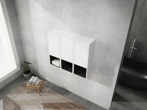 English Elm 12" Bathroom Side Cabinet - Wall-Mounted Storage Solution With Soft-Close Doors & Eco-Friendly Build W999S00281