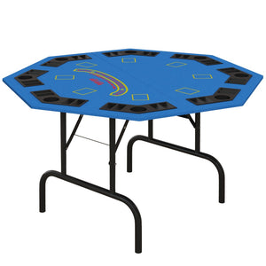 English Elm Soozier Foldable 47" Octagon Poker Table For 8 Players - Compact Casino Experience With Drink Holders W2225P217197-GIGA