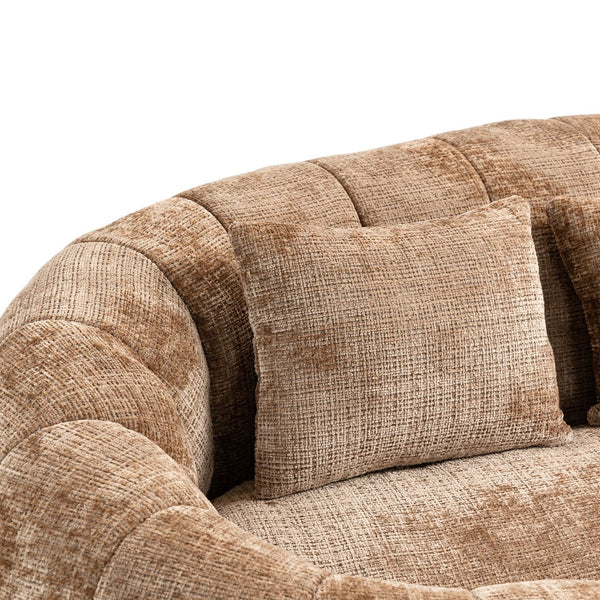 English Elm Bean Bean Bag Sofa High-Density Memory Foam Two-Seater Lounger High Back Chenille Cozy Support Coffee W395P181441