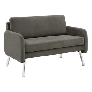 OSP Home Furnishings Lounge Seating with Chrome Base and High Density Foam for Modern Reception Areas Loveseat SL5602-SK2