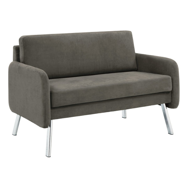 OSP Home Furnishings Lounge Seating with Chrome Base and High Density Foam for Modern Reception Areas Loveseat SL5602-SK2