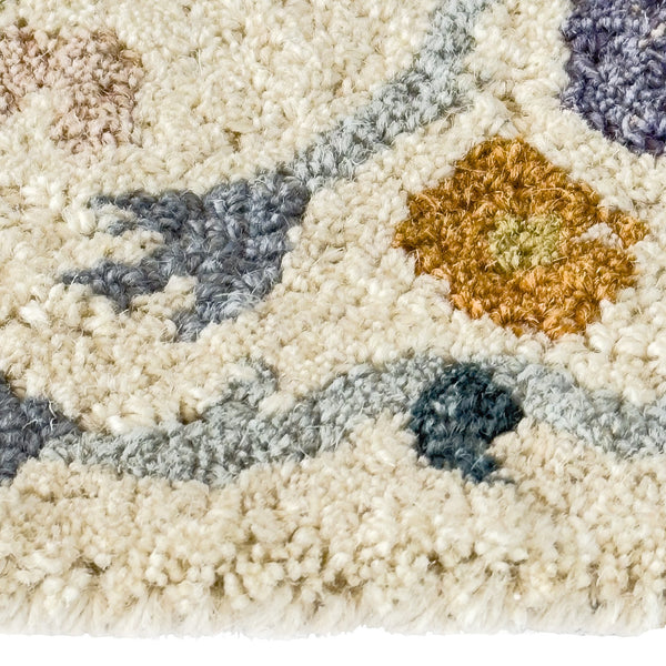 Capel Rugs Avanti-provencal Colorful Mosaic Design Rug – Luxurious 100% Wool With Hand-worked Accents Ivory Multi, White 100% Wool 2578rs09001200675