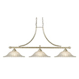 Bianco 54'' Wide 3-Light Linear Chandelier - Silver Leaf 2578/3 Elk Lighting