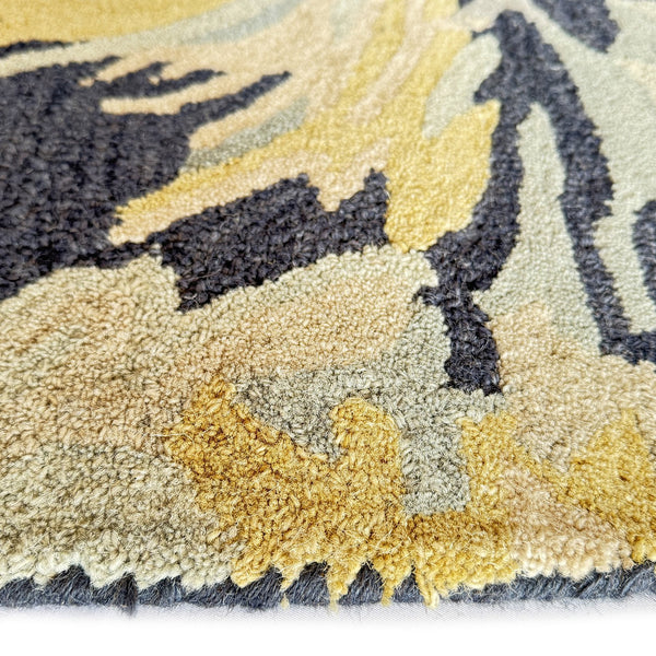 Capel Rugs Avanti-floral Eclectic Area Rug With Colorful Mosaic Design, Handcrafted 100% Wool Excellence Blue Multi, Green 100% Wool 2579rs03060506475